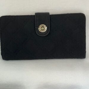 Vera Bradley Elegant Black Quilted Women's Wallet